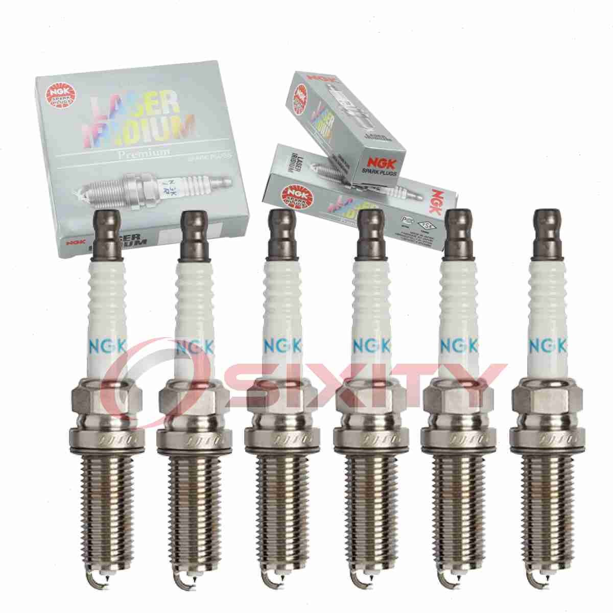 6 pc NGK Laser Iridium Spark Plugs for 2017-2020 Maserati Levante 3.0L V6 no