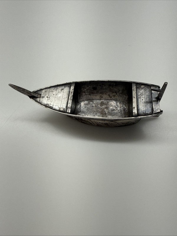 Vince’s Japanese Sterling, Silver Boat Salt Cellar Asahi Shorten