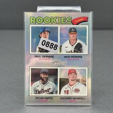 2026 Topps Heritage Baseball Chrome Quad Rookies Gervase Perkins Smith Maxwell