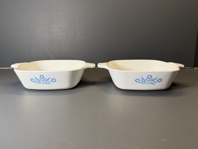 Vintage CorningWare  Blue Cornflower  Petite Casserole P-41 & P-41 B (Set of 2)