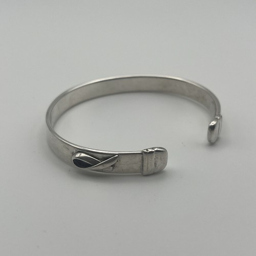 925 Cuff Bracelet. Italy. Breast Cancer - Until There’s A Cure. 30.65 Grams