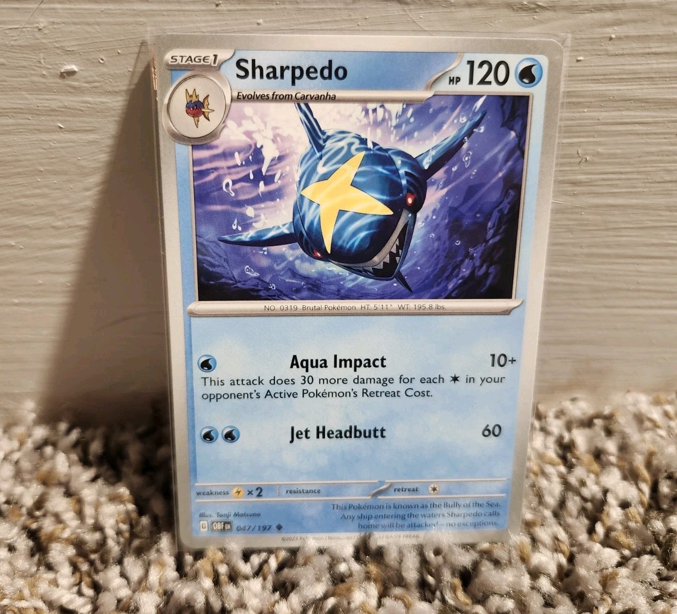 Pokemon TCG - Sharpedo 47/197 - Obsidian Flames 2023