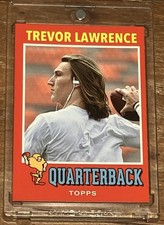 2021 Topps X 1971 Topps Football Trevor Lawrence Rookie Card SP. rookie card picture