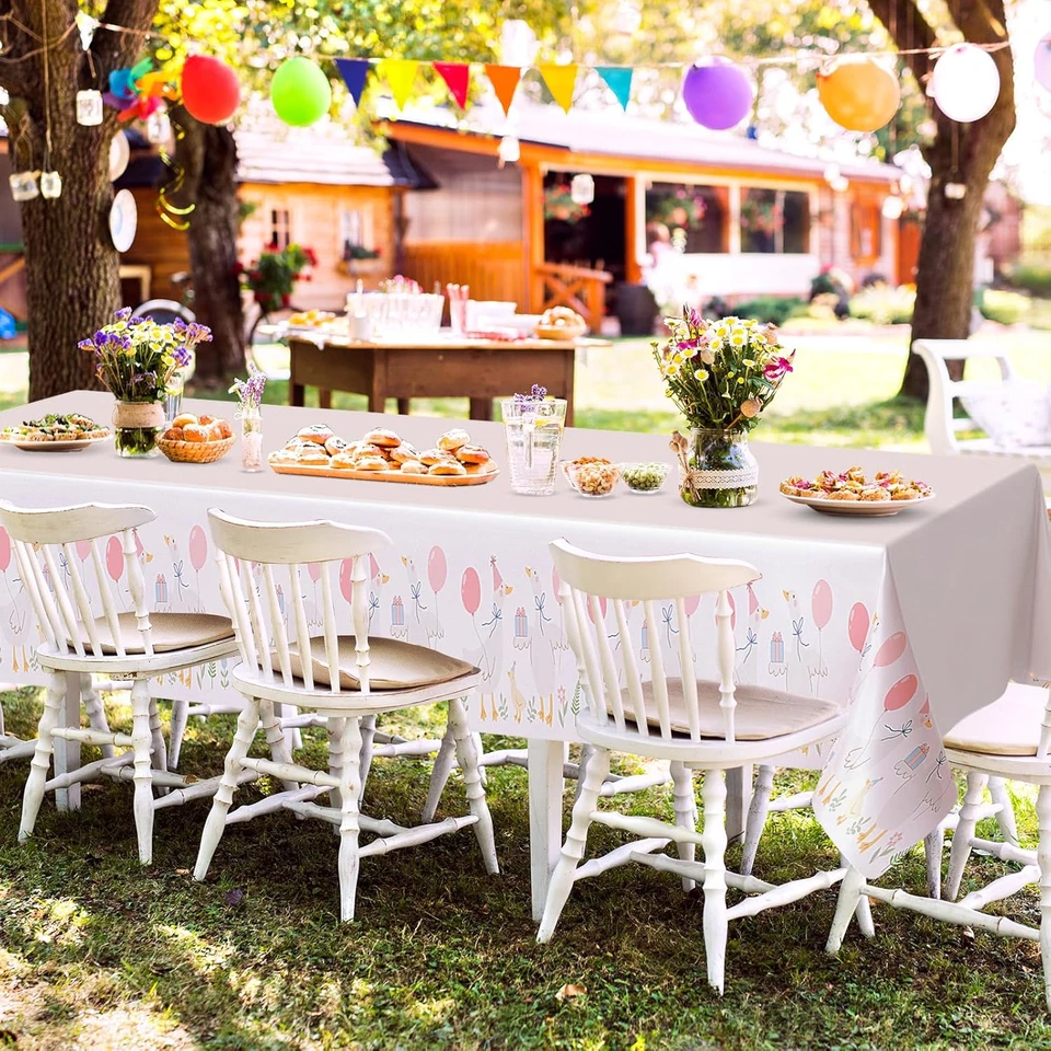 4 шт. скатерти Silly Goose для вечеринки на день рождения розовые 1-й детский душ имбирь вкладка... - Изображение 2 из 4