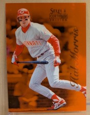 1996 Select CERTIFIED RED #89 Hal Morris Reds RARE ICONIC PARALLEL /1800