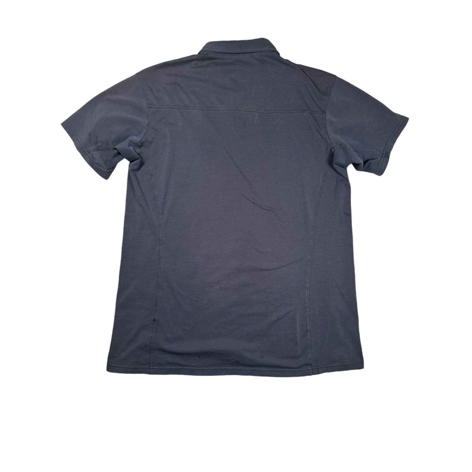 Arc'teryx Captive Polo Uomo XL Blu Manica Corta Elasticizzata Traspirante Camicia *LEGGI