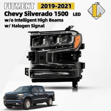 [full Led] For 2019-2022 Silverado 1500 Driver Headlight Led Drl (w/o Afs) Lh