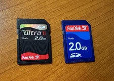 (2) SanDisk 2GB SD Digital Memory Cards