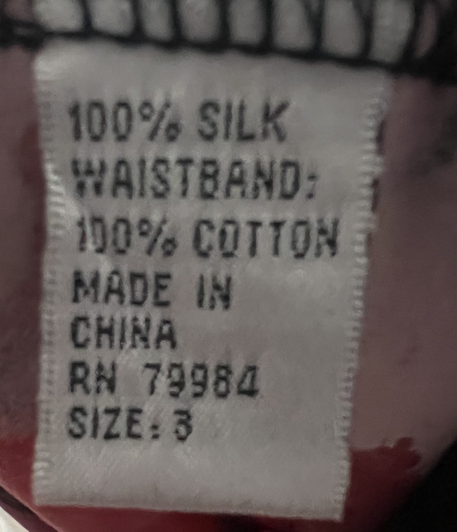 Vtg Chicos Drawstring 100% Silk Patchwork Asian I… - image 11