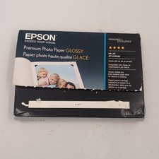 Epson Premium Photo Paper 100 Sheets Glossy 4"x6" S041727 Photography Open Box