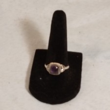 Sterling Silver Amethyst Ring Size 8 New