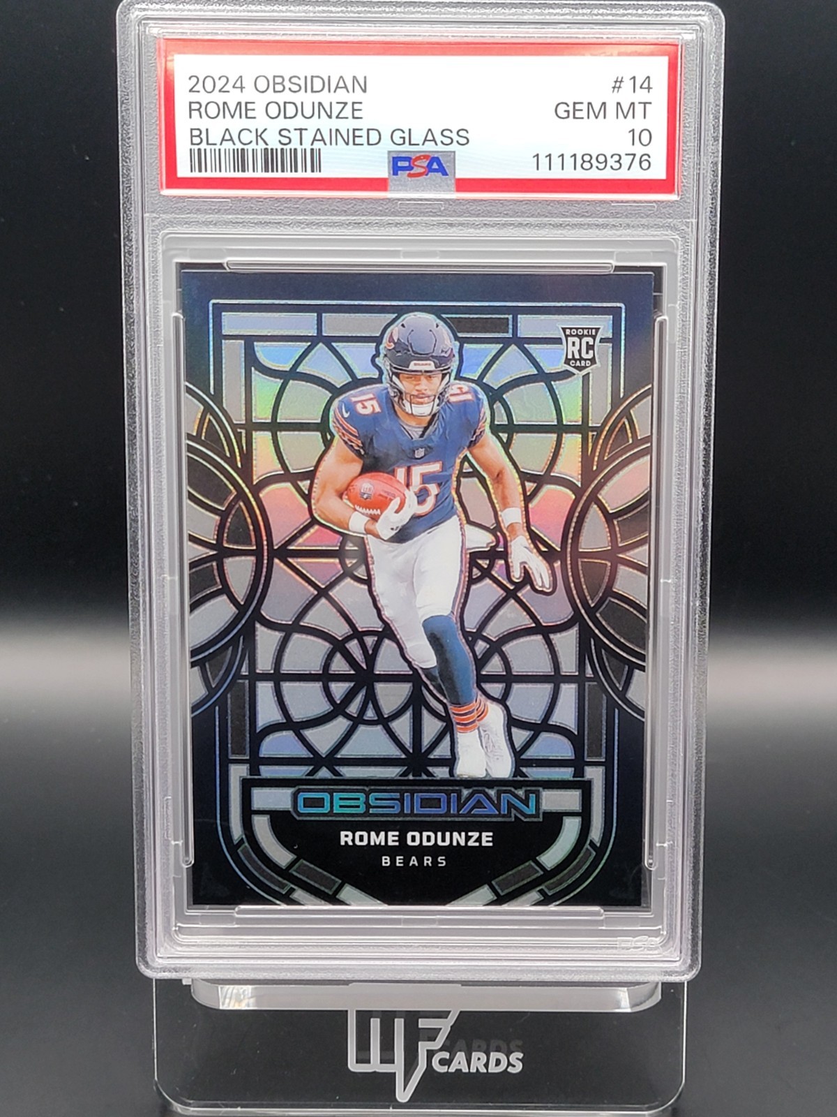 2024 OBSIDIAN #14 ROME ODUNZE BLACK STAINED GLASS PSA 10  SSP Case Hit