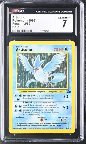 Articuno 2/62 Holo Fossil Pokemon CGC 7