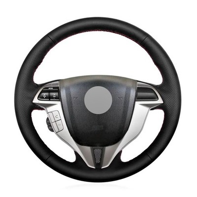 Alcantera Steering Wheel Cover Genuine Leather Wrap for HONDA CROSSTOUR 2008-12