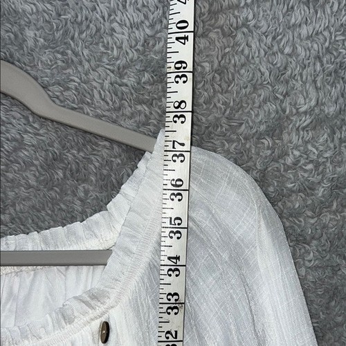 Naif weißes Boho Kleid | Rüschenärmel | feminines Midi | Größe L | Neu mit Etikett - Bild 10 von 11