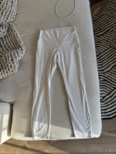 RARE White/White Lululemon Align Ribbed 25” worn once Size 6