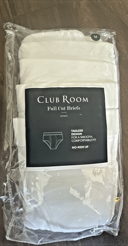 Club Room Men's 8 pack Full Cut Briefs Tagless Design Comfortable Underwear M - Picture 2 of 6