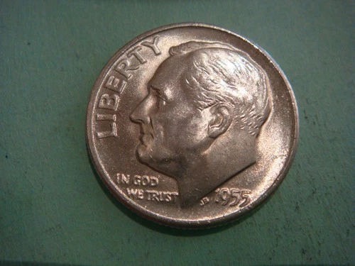 Gorgeous 1955 S Roosevelt Dime Silver - UNC actual coin in photo