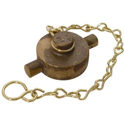 Messing Lugged 2'' BSP Buchse Gewinde Blindkappe mit Sicherungskette
