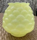 Fenton Topaz Vaseline Opaline 5 Inch Jacqueline Vase. No Damage.