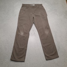 Carhartt Mens Utility Work Pants 34x32 Brown Straight Leg Relaxed Fit B324 BFE