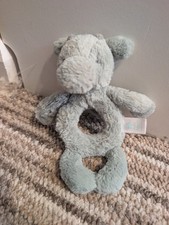 Retired Baby Jellycat Bashful Dragon Ring Toy Rattle Comforter Soft Plush 7"