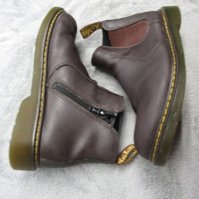 Dr Martens Boots Unisex 6 Mens 7.5 W Brown Leather Zip Chunky Chelsea Ankle 2976 Dr Martens Boots Unisex 6 Mens 7.5 W Brown Leather Zip  main image 4