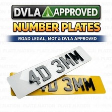 Custom Number Plates Standard | 3D | 4D – UK Road Legal & Show – Car Van Trailer