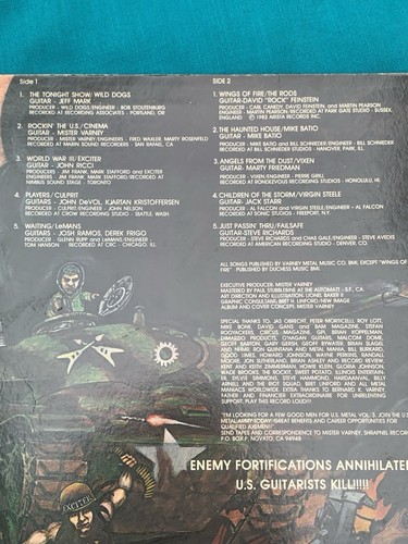 Rare! U.S. Metal Vol II '82 ORIGINAL US 1st GREEN label press/ LP Compilation. - Picture 14 of 19