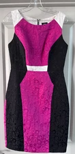 Jax Dress Women’s Size 8 Black Pink White Sheath