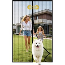 Magnetic Screen Door 36 x 83 Inch, Fits 34x82 inch, Black