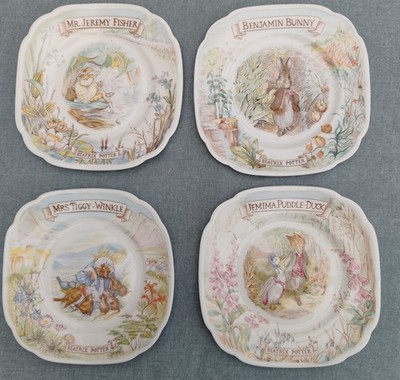 Royal Albert Beatrix Potter Tee 6'' Bone China Teller, 1986. 