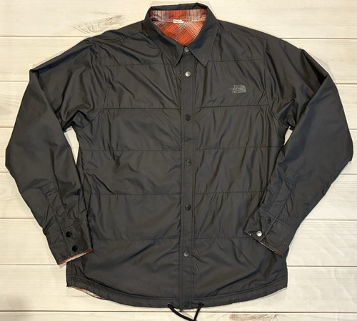 The North Face Men's Fort Point Flannel Reversible Jacket Black Plaid Size Med