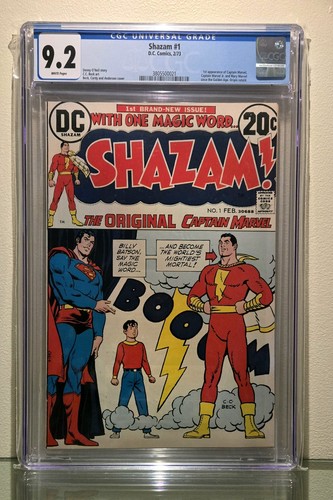 Shazam #1 cgc 9.2 WPs 1973