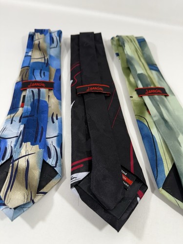 Jerry Garcia Men’s Ties Neckties 3pc Lot Black/Red Label L58” to L60” - Picture 4 of 11