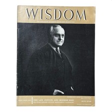 Wisdom Magazine 28th Issue 1940 Supreme Court Justice Felix Frankfurter