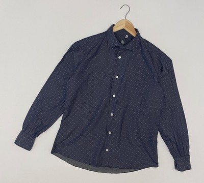 Eleventy First Class Men s Shirt Slim Fit Cotton Geometric Pattern Sz 42 / 16.5