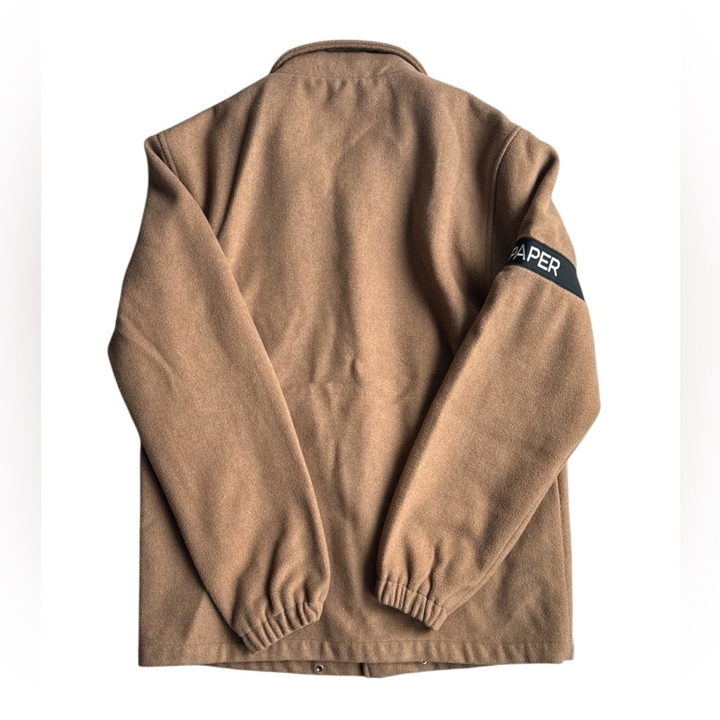 Daily Paper Men’s Wool Blend Camel Shirt Jacket GUC Snap buttons Size L image 2