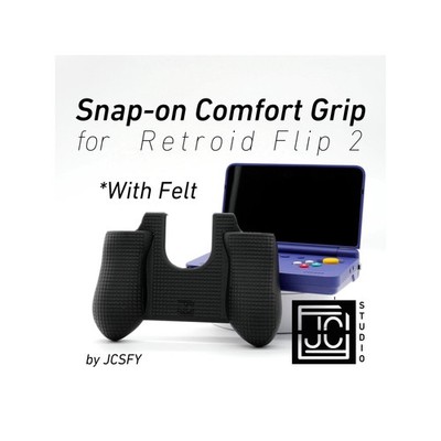 Retroid Flip 2 Grip Felt Lined Ergonomic Snap On 3D Printed Console Cover