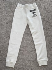 NWT Authentic Moschino Couture White Logo Jogger Sweatpants Sz. USA 6 SOLDOUT