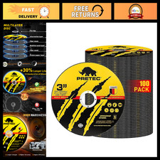 100 Pack 3 Inch Cut Off Wheels for Metal & Stainless Steel - Durable Cutting Dis