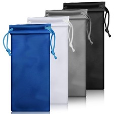 4 Pcs Microfiber Sunglasses Bag Glasses Pouches with Drawstring Eyeglass Bags