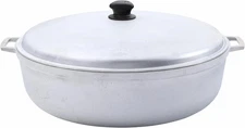 IMUSA GAU-80508 Jumbo Traditional Natural Caldero for Cooking 18 Qt, Silver 