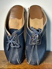 Vintage Made in Sweden Bastad Original Ladies Troentorp Lace Up Clog Shoes