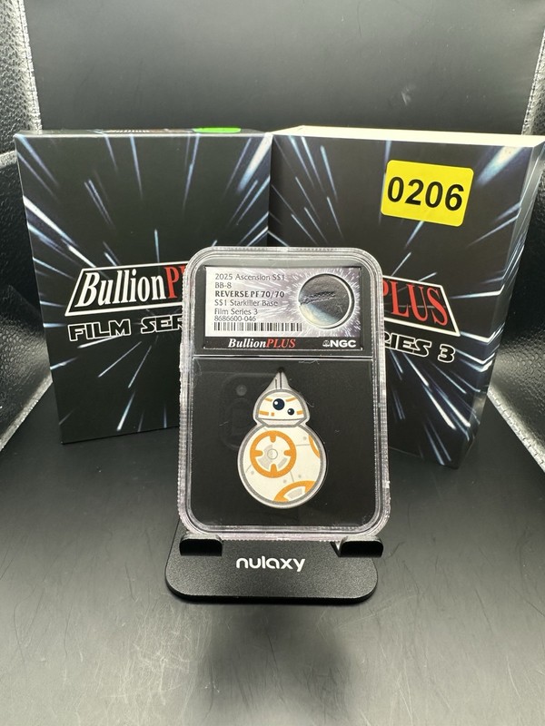 2025 Ascension $1 Star Wars BB-8 Starkiller Base NGC Reverse PF70/70 Box