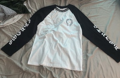 Chrome Hearts Long Sleeve Graphic Print Cotton T-Shirt Black White
