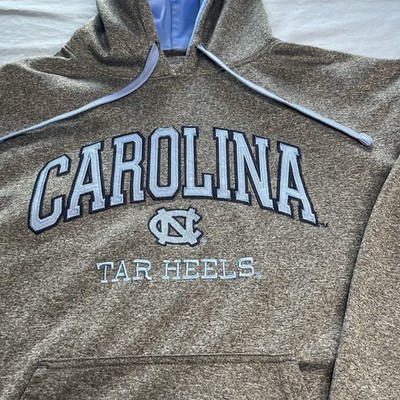 North Carolina Tar Heels Champion Hoodie Sweatshirt Men Large Gray Logos
