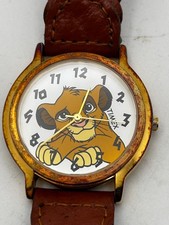 Vintage Timex/Disney The Lion King: Quartz Wrist Watch Leather Band - Runing