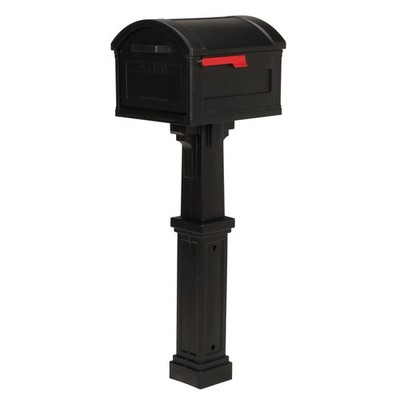 Grand Haven Plastic, Mailbox and Post Kit, Black Extra Large
