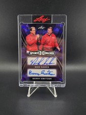 2026 Leaf Metal Sports Heroes Nick Saban Barry Switzer PRISMATIC DUAL AUTO 1/1